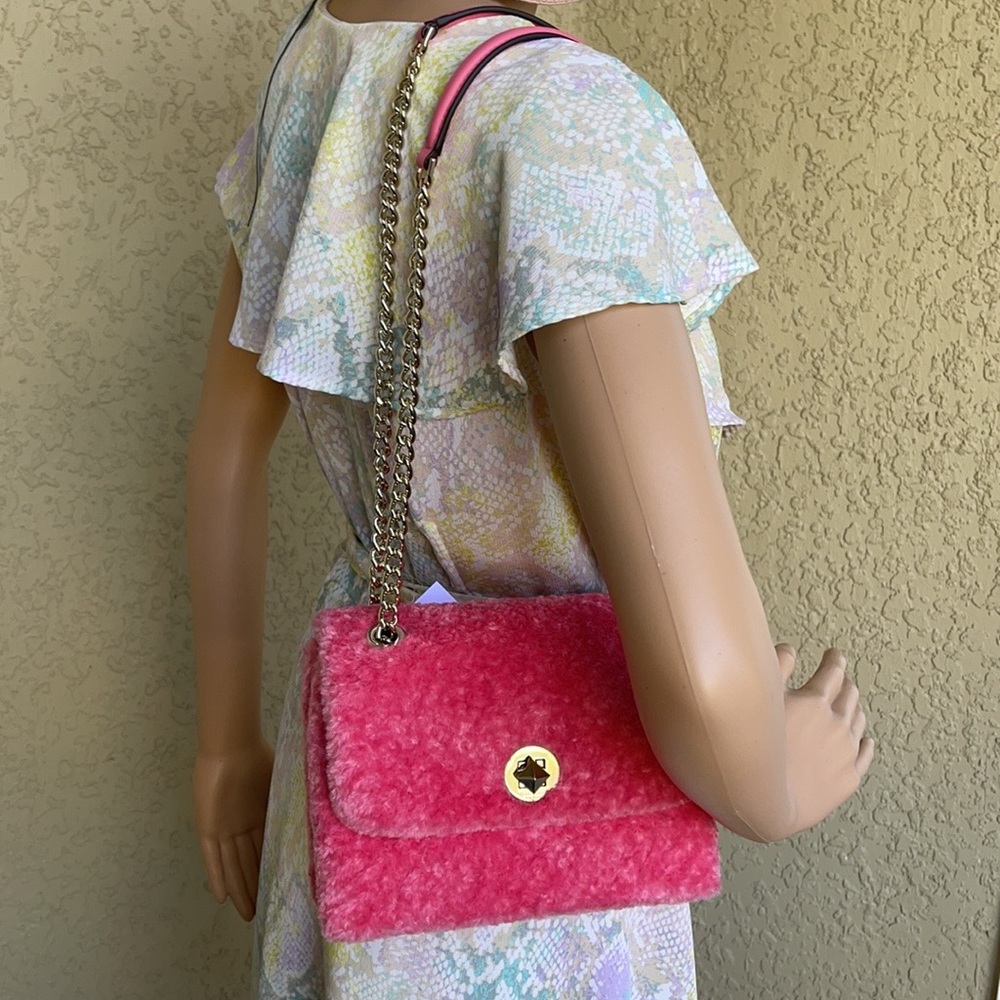 Kate Spade Natalia Foux Fur small flap crossbody - Picture 12 of 16